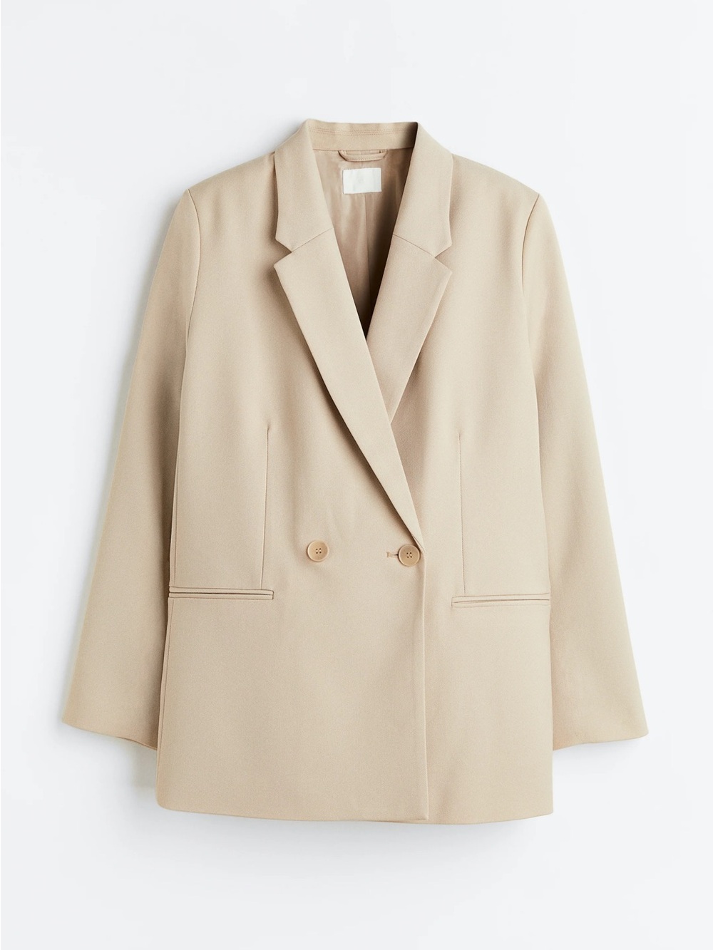 H&M Double-Breasted Blazer Jacket - Beige